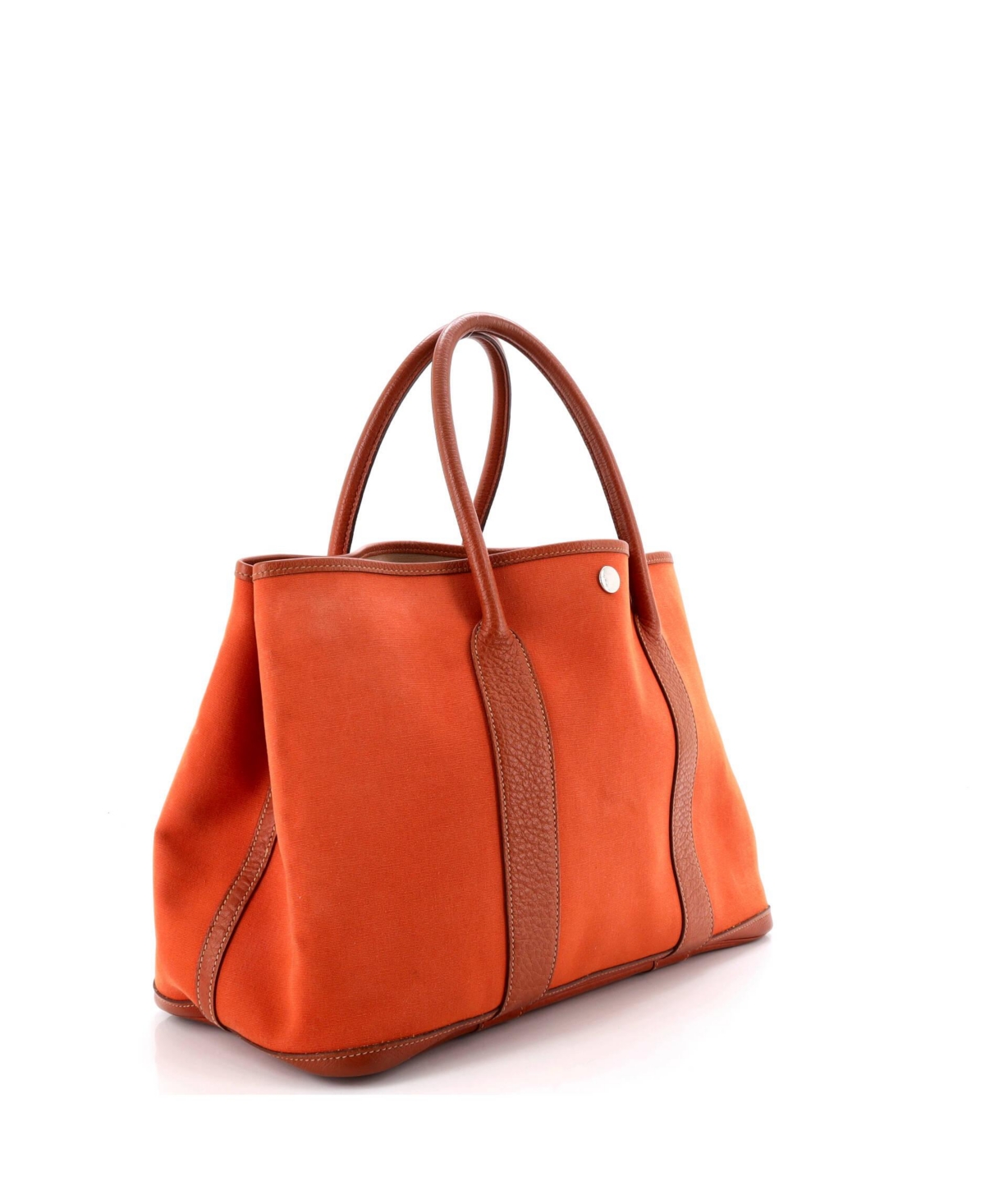Pre-Owned HERMES 36 Garden Party Tote Toile and Leather