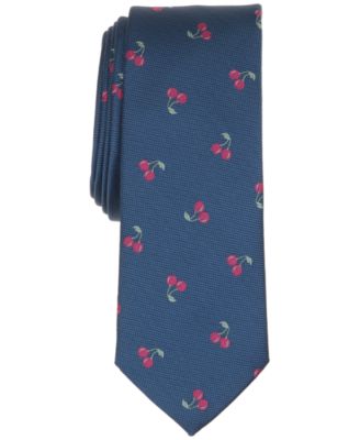 Men's Skinny-Fit Cherry Neat Tie