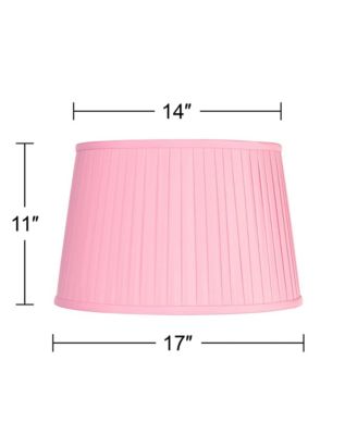14" Top x 17" Bottom x 11" High x 11" Slant Lamp Shade Replacement Large Bright Empire Pleated Spider Harp Finial
