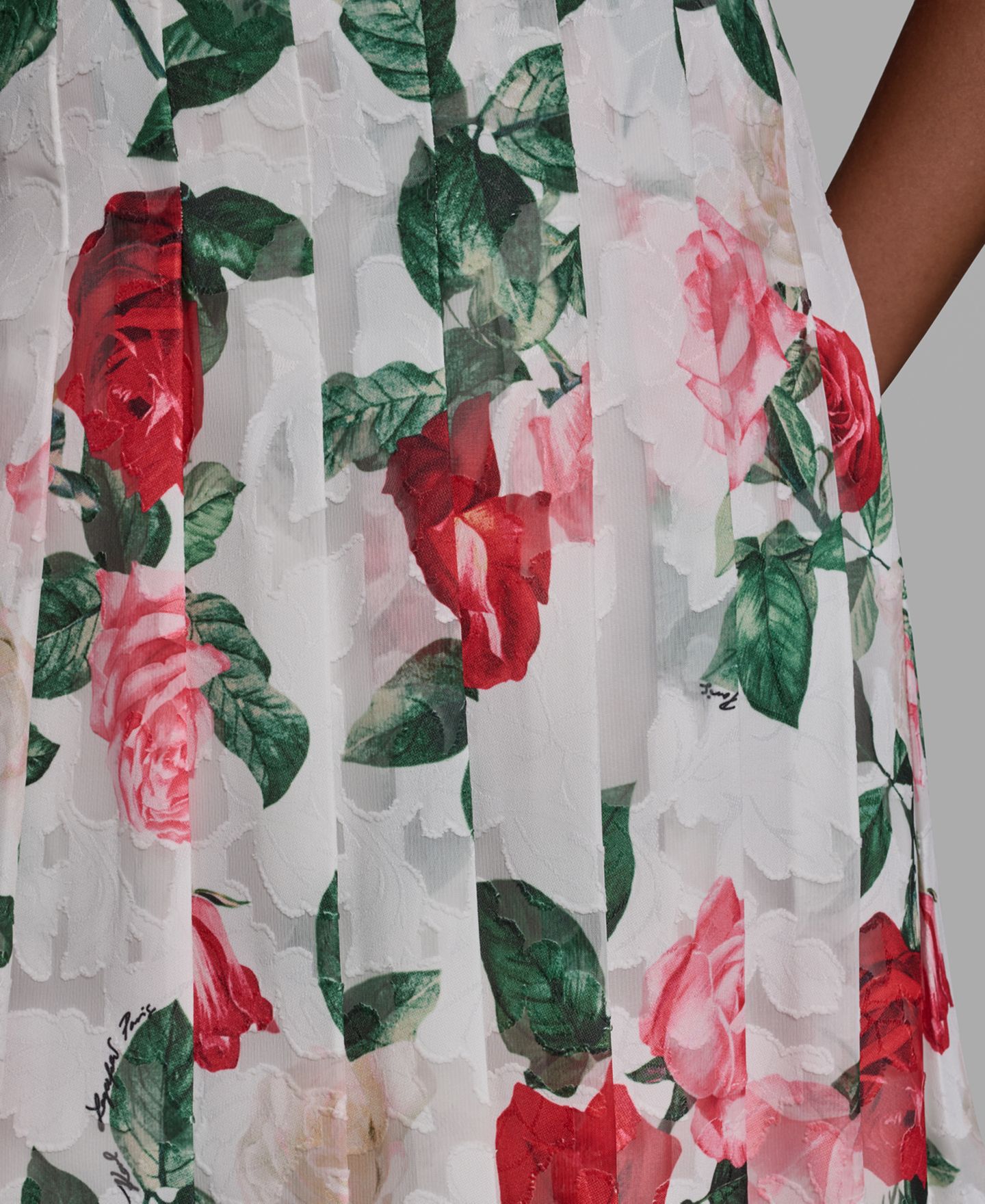 Женская юбка KARL LAGERFELD PARIS Printed Pleat, цвет: Мягкий белый разноцветный — фото 6