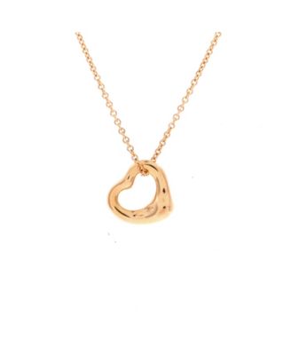 Pre-Owned Tiffany Co Elsa Peretti Open Heart Pendant Necklace - 18k rose gold 833$