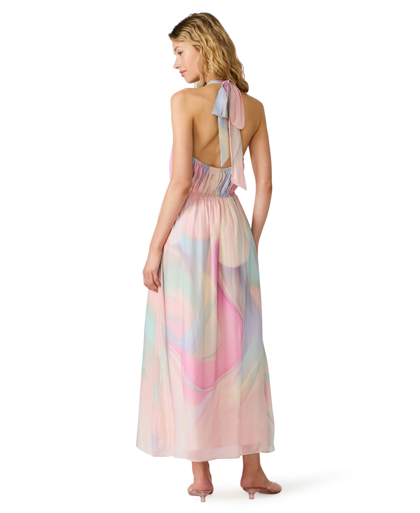 Женское платье Steve Madden Sleeveless V-Neck Maxi, цвет: Пастельный разноцветный — фото 5