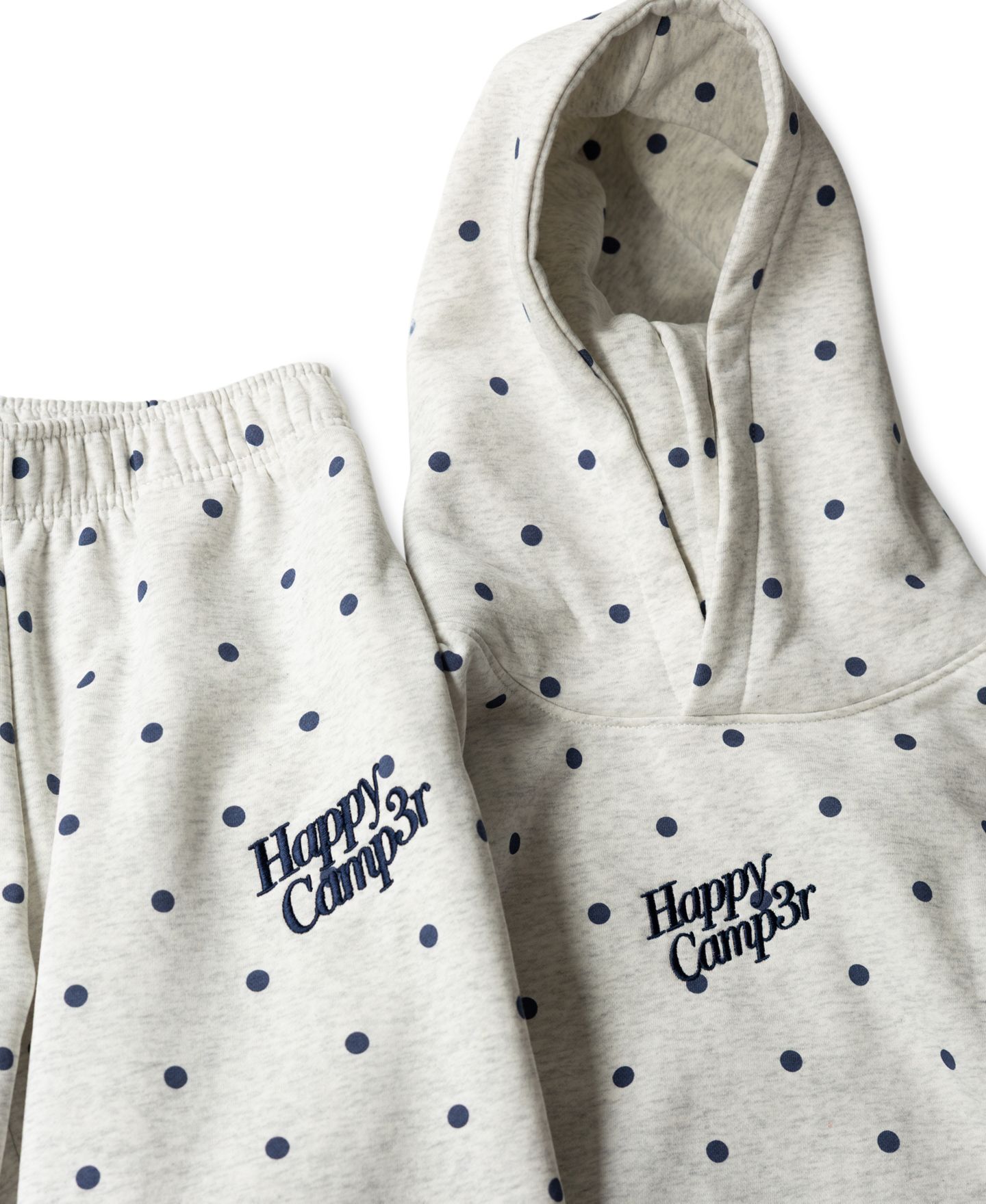 Женское худи The Happy Camp3r Polka Dot Applique Long-Sleeve Hooded, цвет: Меланжевый серый — фото 4