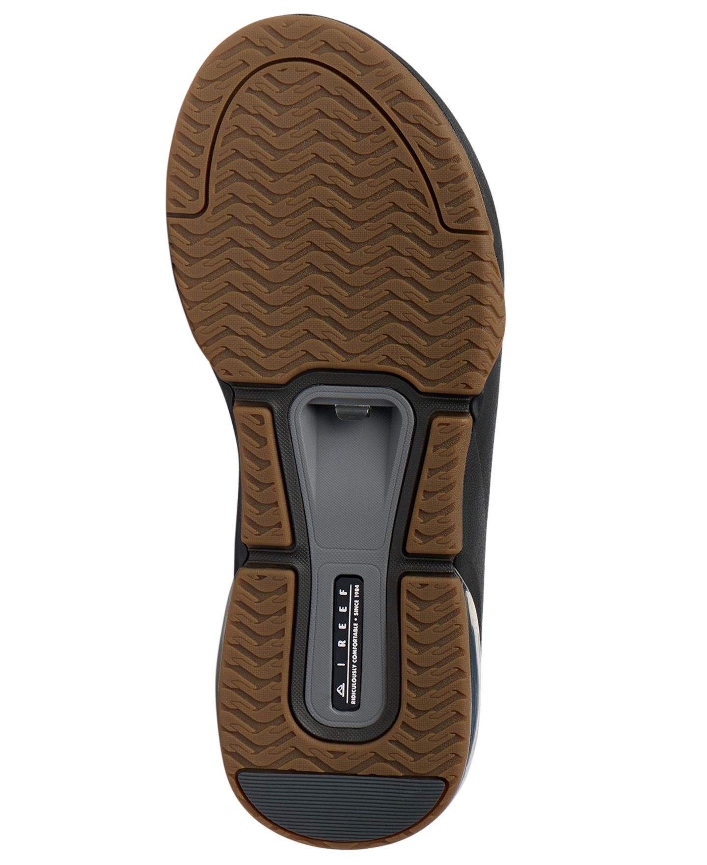 Мужские сандалии REEF Fanning Sandal, цвет: Чёрный / Карамельный — фото 4