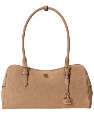 Marcy Large Suede Zip Satchel Bag
