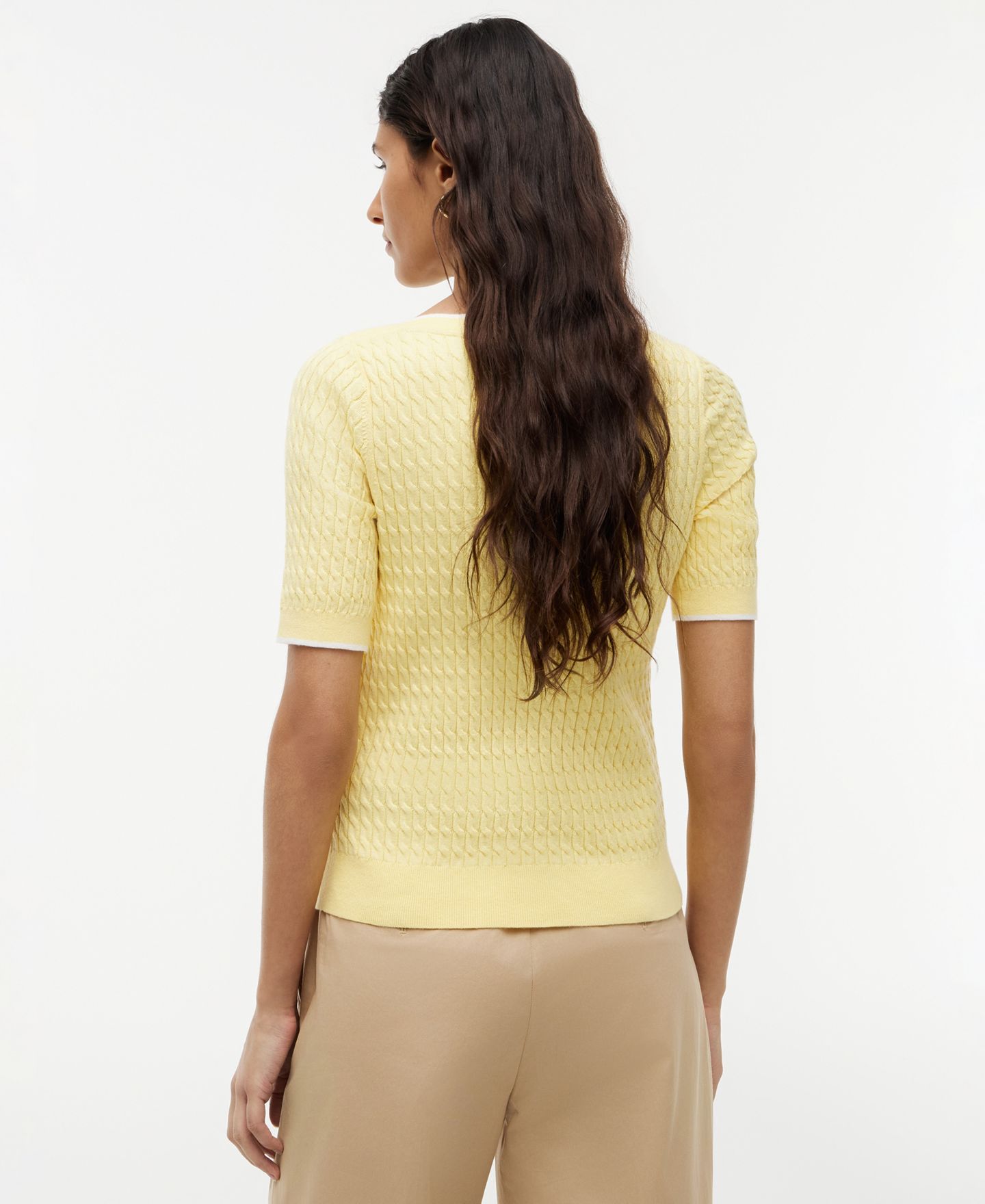 Женский свитер Tommy Hilfiger Boat Neck Short-Sleeve Cotton, цвет: Citronella — фото 4