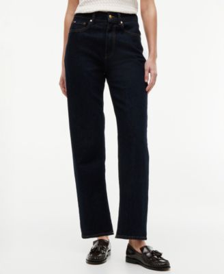 Women's High-Waist Tapered Ankle Cotton Jeans