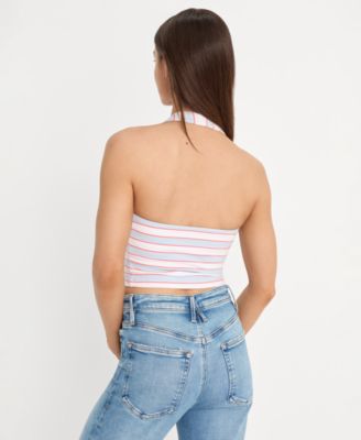 Women's Halter Neck Sleeveless Top, Regular & Plus Size