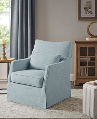 28" Fabric London Skirted Swivel Chair