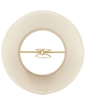 Set of 2 Scalloped Empire Lamp Shades Small 4" Top x 6" Bottom x 5.5" High Candle Clip Harp and Finial Fitting