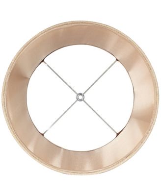 Set of 2 Softback Drum Lamp Shades  Medium 13" Top x 16" Bottom x 11" Slant Spider Harp Finial Fitting