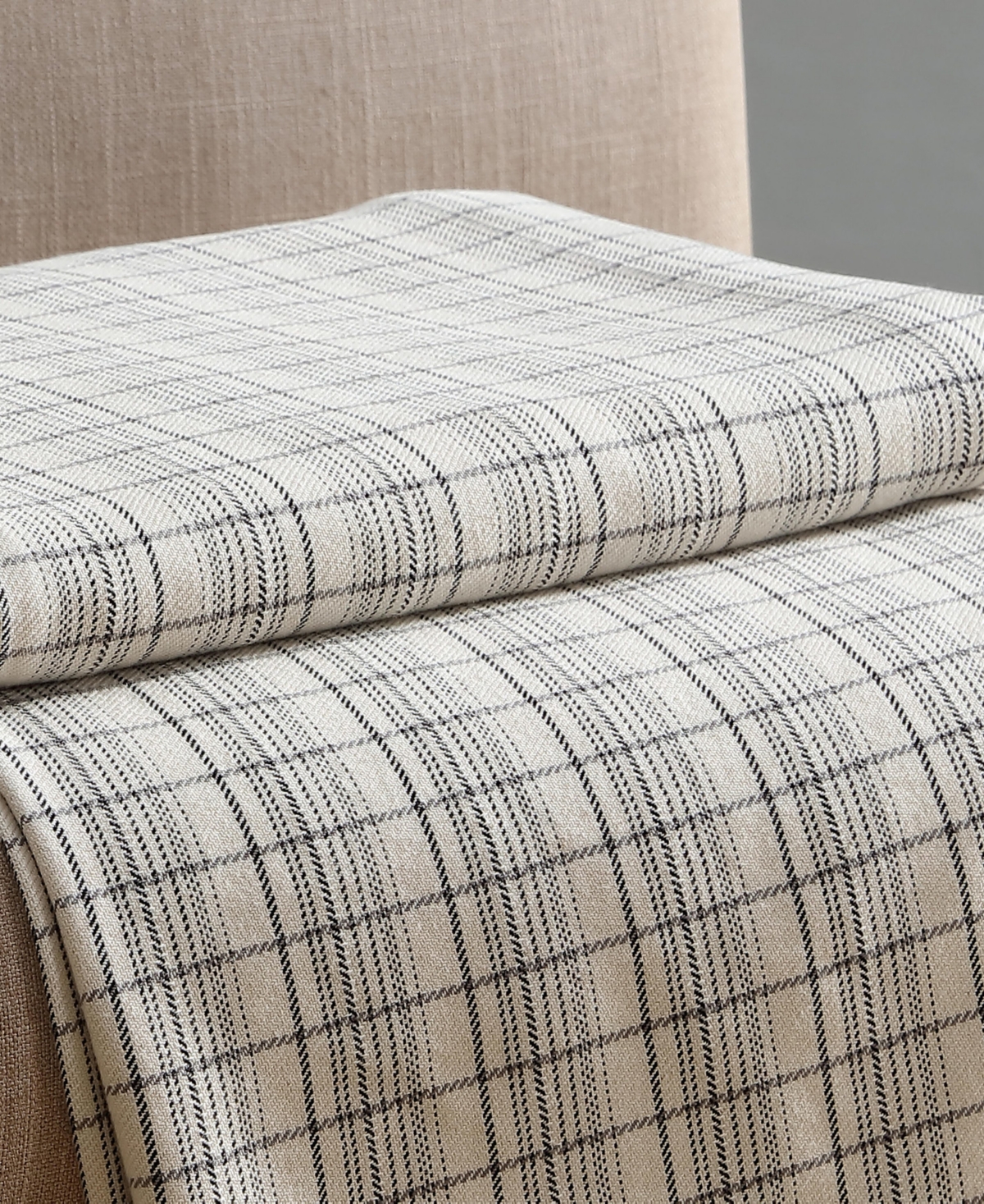 Calvin Klein Dot Dash Plaid Yarn Dyed Cotton Blanket