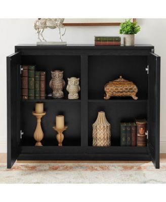 Modern Sideboard Cabinet with 2 Outlet Holes, Buffet Cabinet with Storage, Storage Cabinet