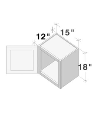 W15" Dove  Short Wall Cabinet with Full Overlay HDF Door for Custom Kitchen or Bathroom