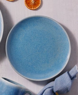 Colorwave Kiln Azure Coupe Salad Plates, Set of 4
