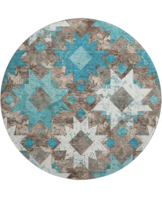 Mayfield Machine Washable AMF1879 8' x 8' Round Area Rug
