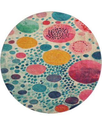 Mayfield Machine Washable AMF1895 8' x 8' Round Area Rug
