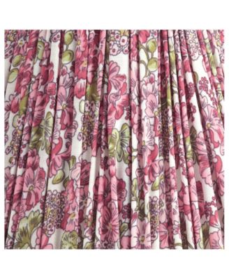 Nelle 3 1/2" Top x 6" Bottom x 5" High x 5" Slant Print Lamp Shade Replacement Set of 6 Pleated Clip On Candelabra