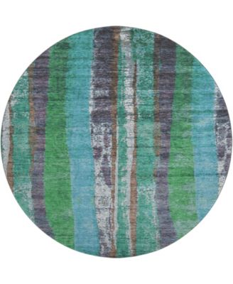 Mayfield Machine Washable AMF1910 8' x 8' Round Area Rug