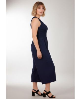 Women's Sleeveless Smocked Jumpsuit