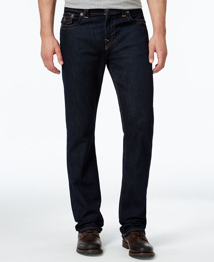 True Religion Men's Ricky Straight-Fit Dark-Rinse Stretch Jeans ...