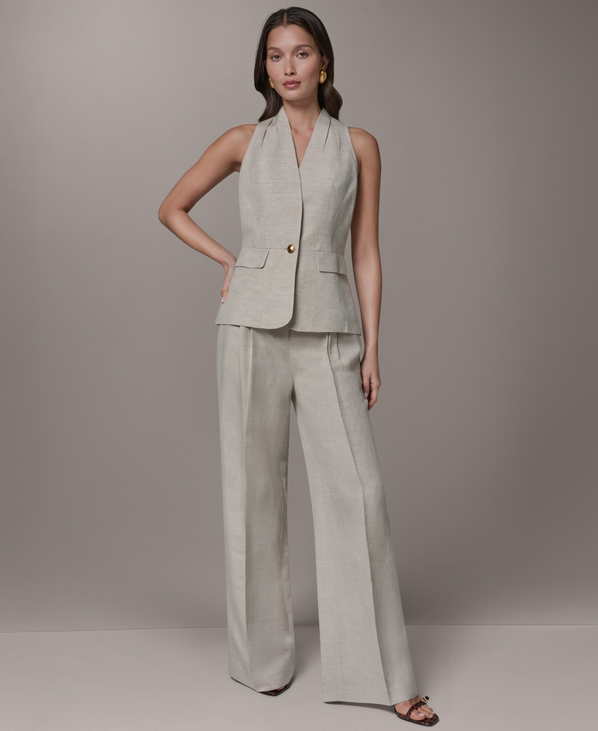 Donna Karan New York Women's Collarless Vest