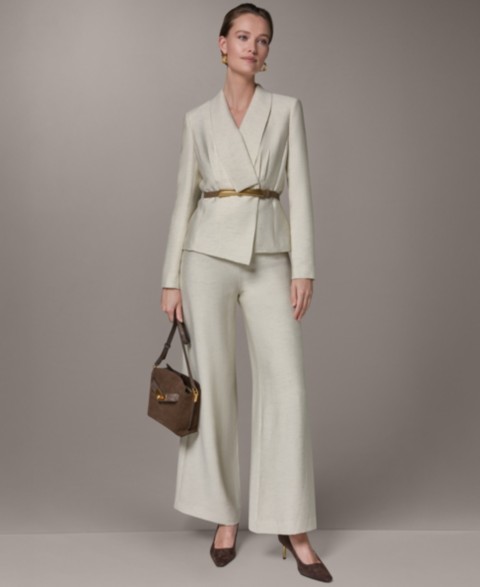 Женские Donna Karan New York Novelty Belted Jacket and Wide-Leg Pants