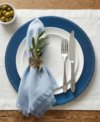 Royal Blue Beaded 13" Charger Plate