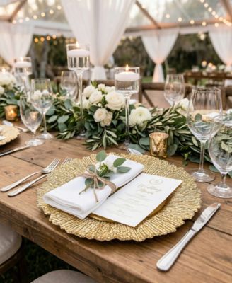 Sunbeam Charger Plates 13" Electroplated Set, 4 Pieces