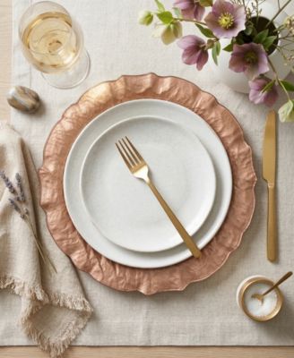 Ice Queen Blush Charger Plates, Set of 4