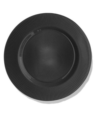 Sunray Black Glass 13" Charger Plate, Set of 4