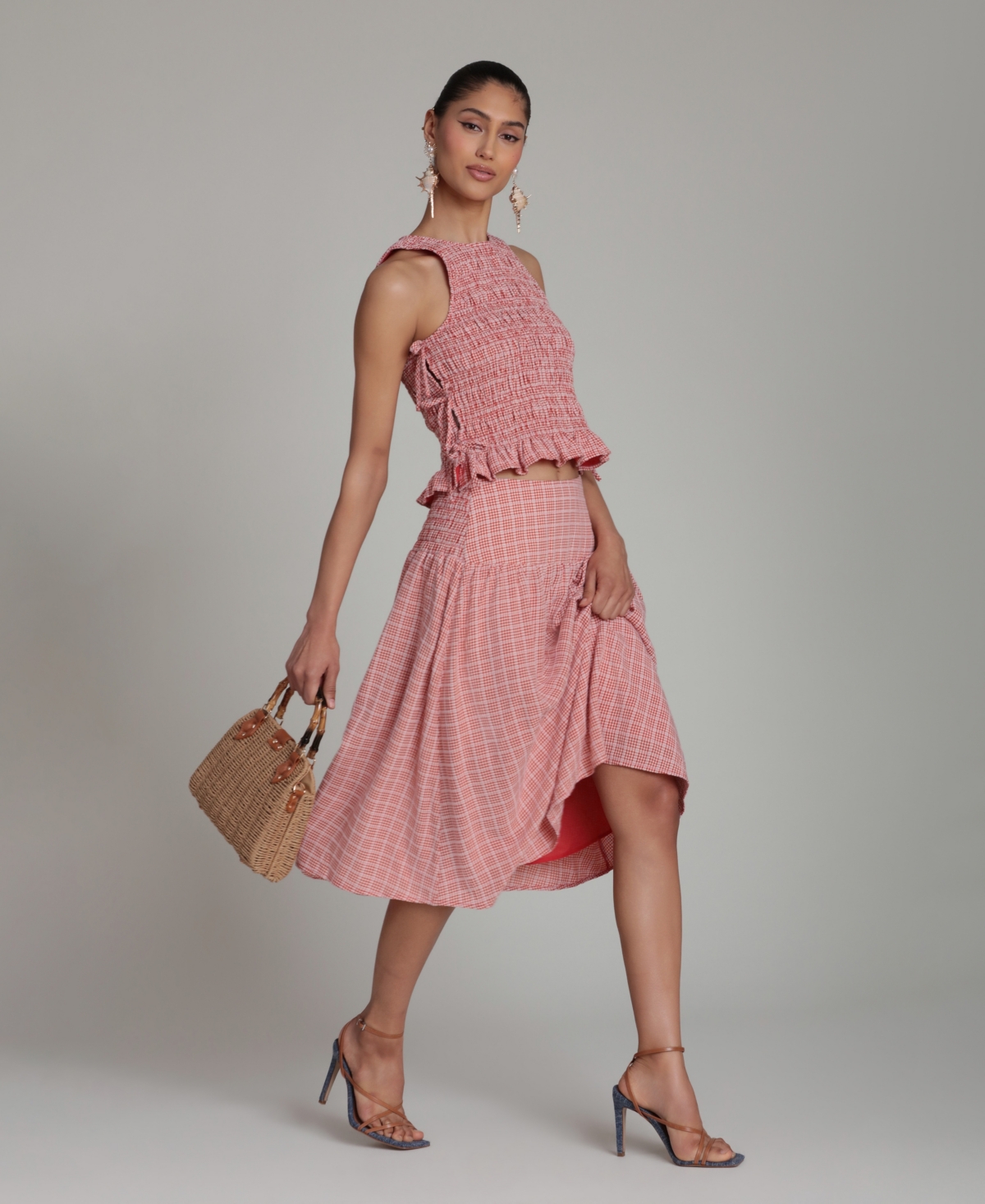 Avec Les Filles Women's A-Line Midi Skirt