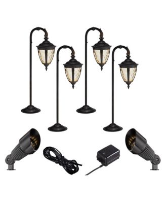 Bellagio Bronze 8-Piece LED Landscape Path and Spot Light Set