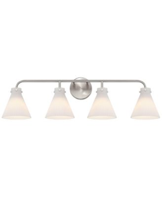 Possini Euro Cielo 33" Wide Brushed Nickel 4-Light Bath Light