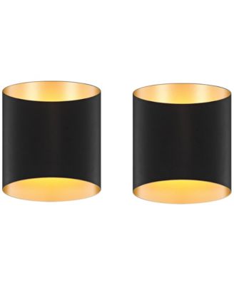 Everard 10" High Modern Outdoor Wall Light Fixture Mount Porch House Exterior Set of 2 LED Bulb