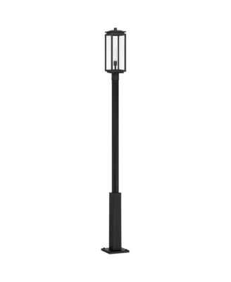 Possini Euro Atkins 99 1/4"H Die Cast Matte Black Outdoor Post Light