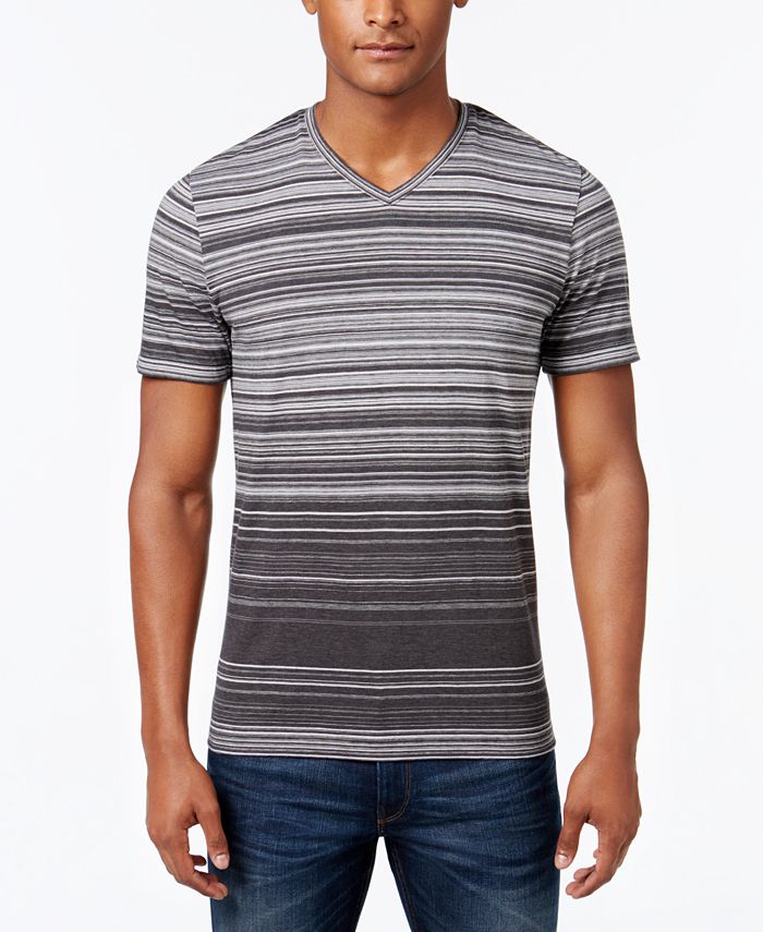 Alfani Striped V-Neck T-Shirt, Created for Macy's & Reviews - T-Shirts ...
