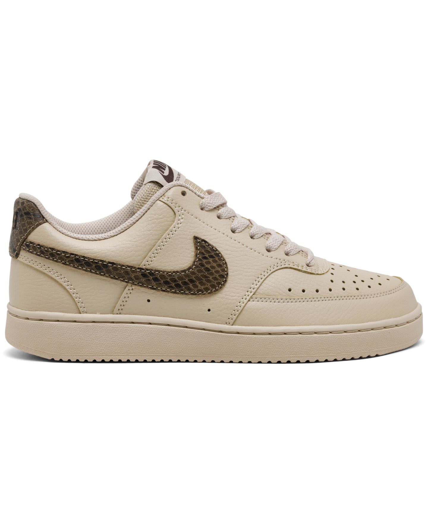 Женские кроссовки Nike Court Vision Low Premium Casual, цвет: Чёрный / Хаки — фото 3