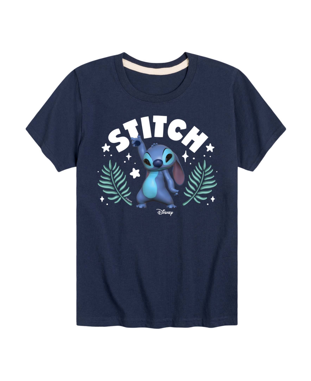 Disney Collection Toddler Boys Crew Neck Short Sleeve Regular Fit Lilo & Stitch Graphic T-Shirt, 5t, Blue