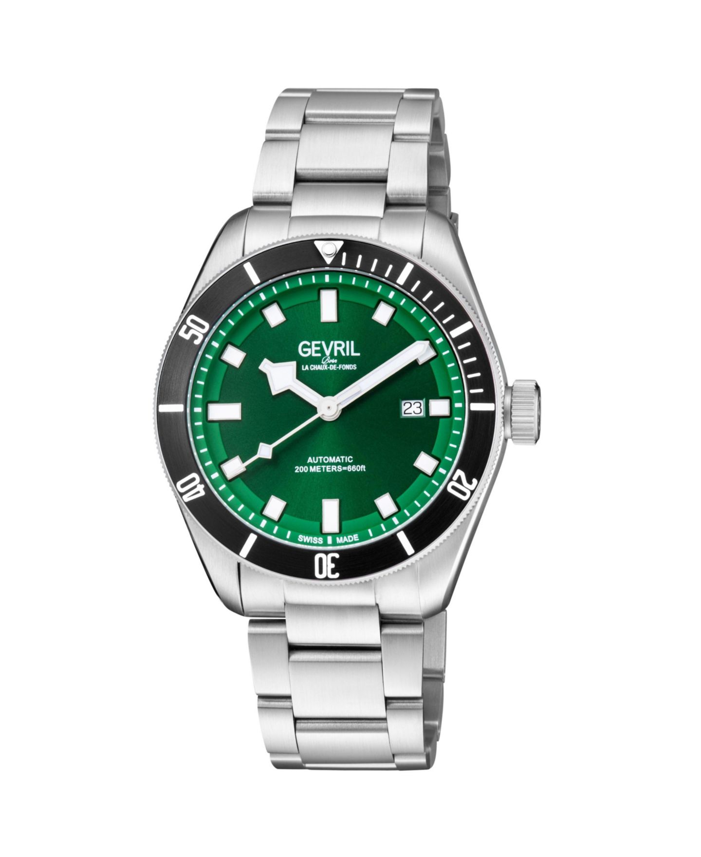 Мужские часы Gevril Yorkville Swiss Automatic Bracelet Watch, цвет: Серебряный — фото 1