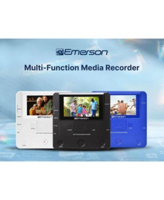 EMT-1200 Media Recorder with LCD Screen to Record Videos, Music, and Photos from Phone to DVD, USB, or Memory Card