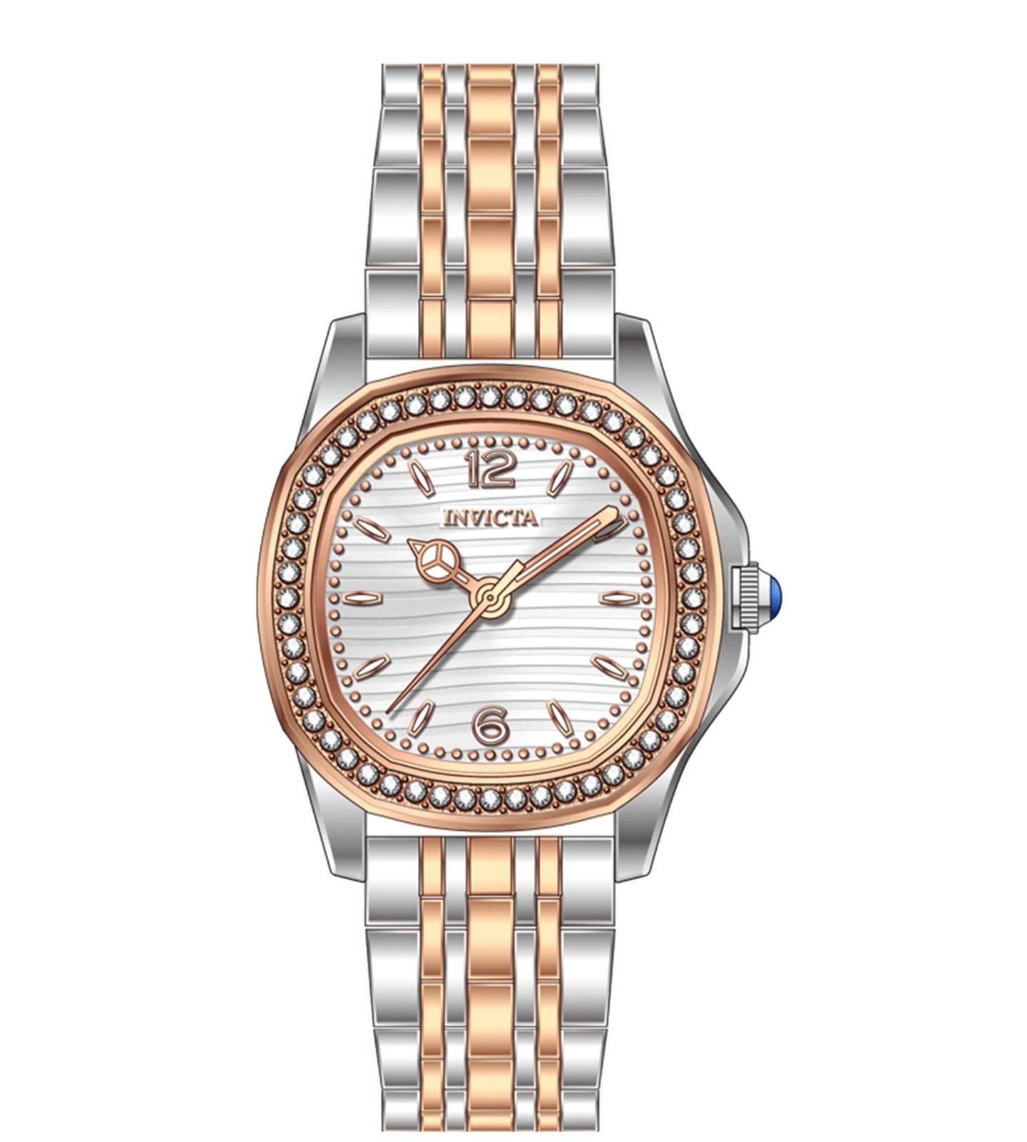 Женские часы Invicta 69378 Wildflower Quartz PC21S Dial, цвет: Розовый золотой — фото 2
