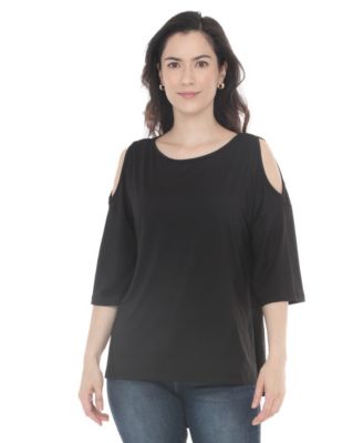 Women's Casual Cold Shoulder Pullover Top