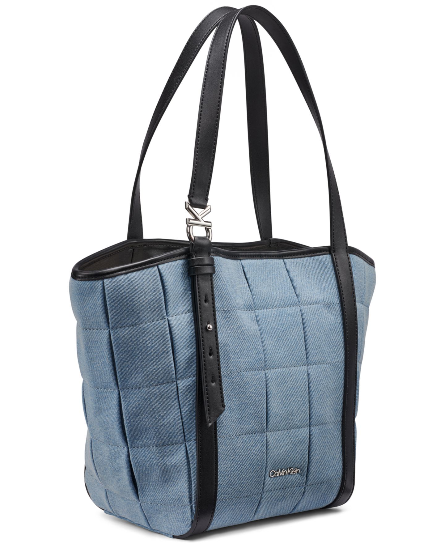 Женская сумка Calvin Klein Tina Denim Extra-Large Tote Handbag, цвет: Светлая варка джинсовый — фото 3