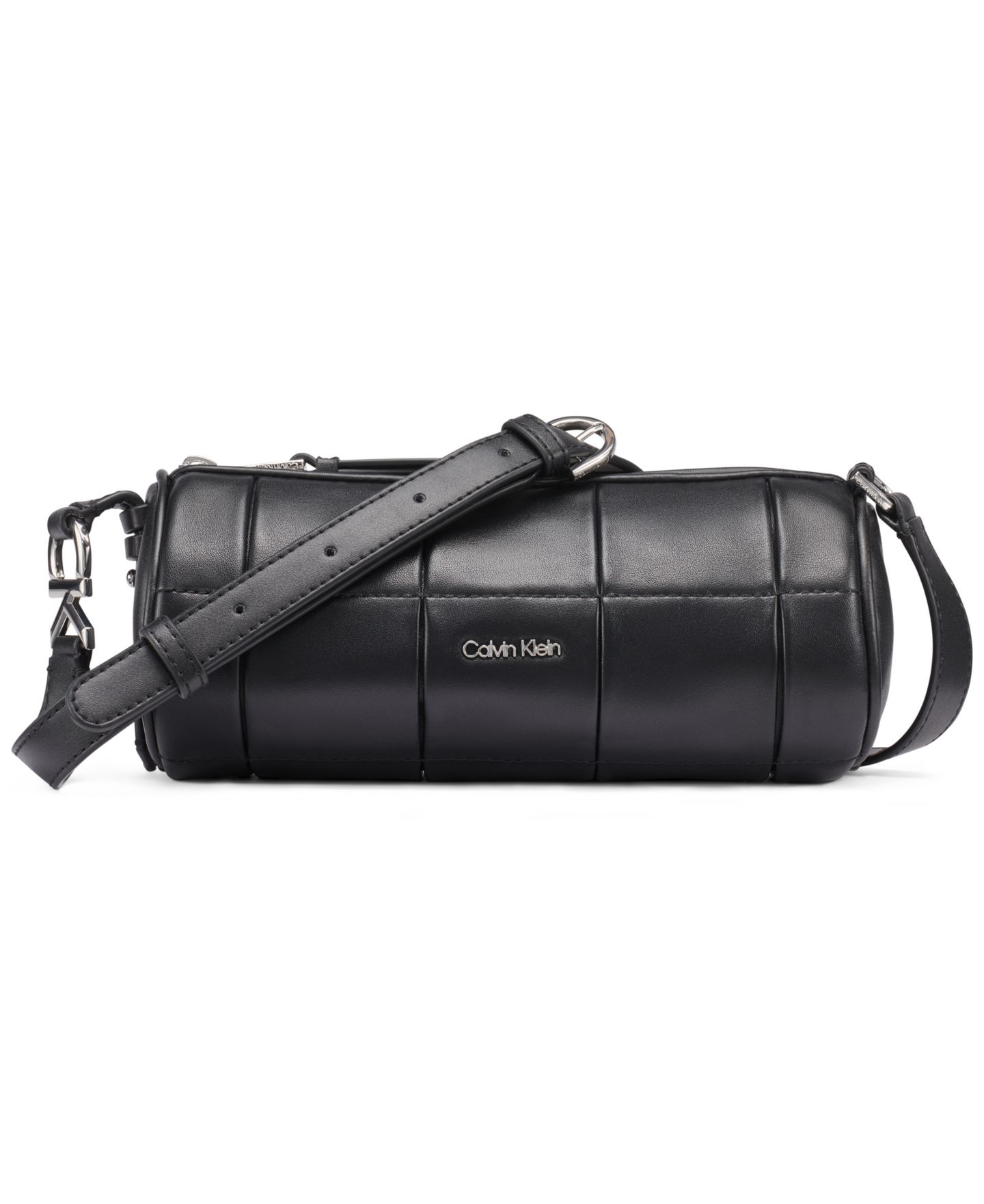 Женская сумка Calvin Klein Tina Pleated Small Crossbody Handbag, цвет: Чёрный / Серебряный — фото 1