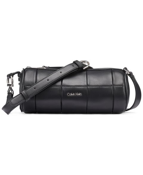 Женская сумка Calvin Klein Tina Pleated Small Crossbody Handbag, цвет: Чёрный / Серебряный
