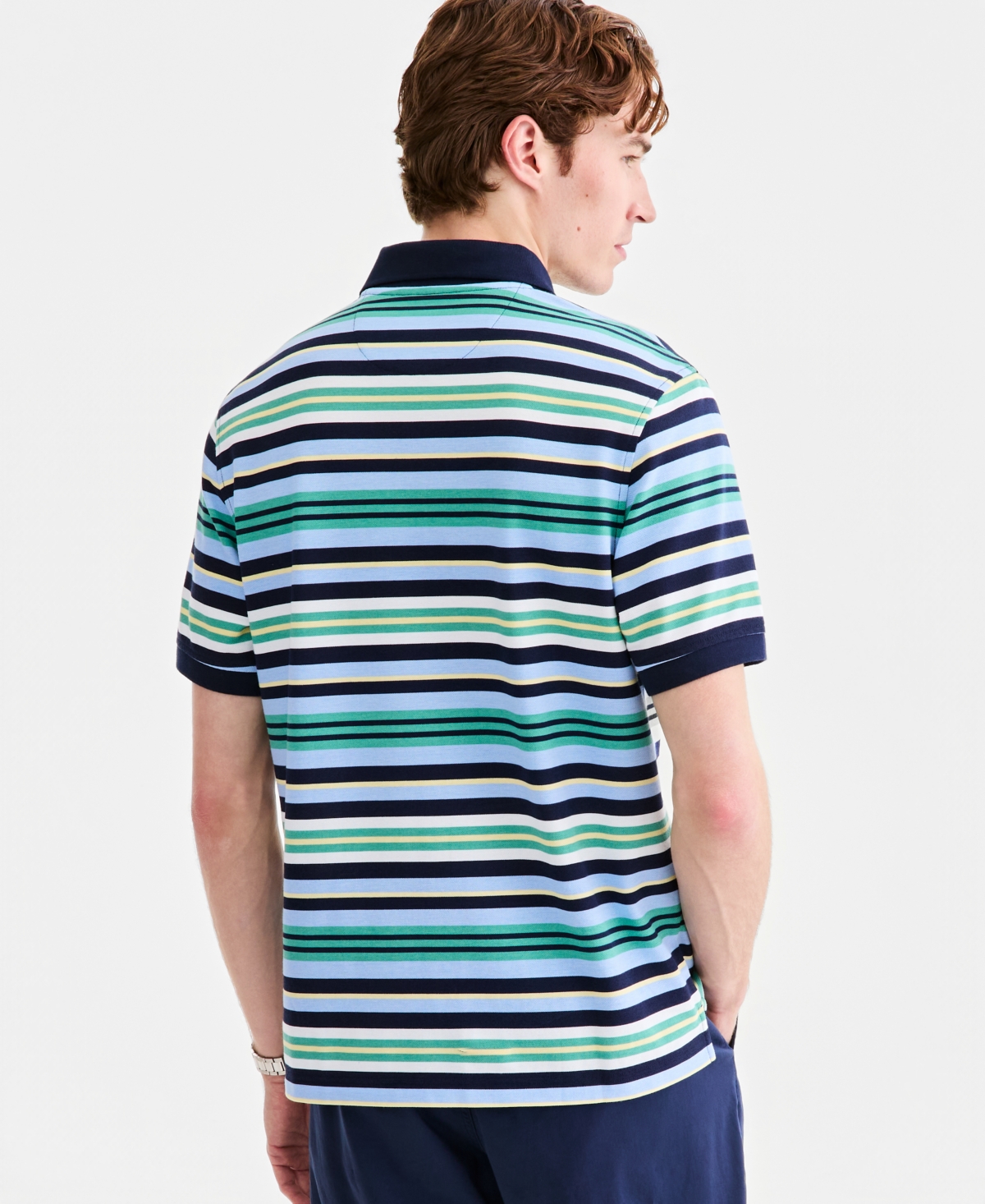 Club Room Men's Tonical Stripe Pique-Knit Polo Shirt, Macy's Exclusive - Knit