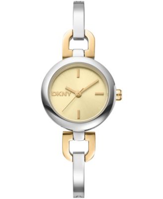 Women's Half Bangle Quartz Two-Tone Stainless Steel Watch 26mm