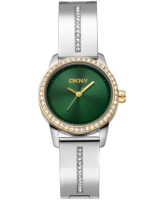 Women's Half Bangle Quartz Two-Tone Stainless Steel Watch 28mm