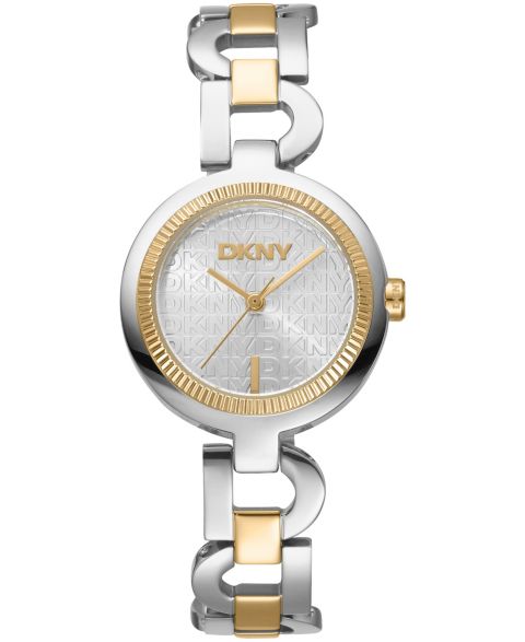 Женские часы DKNY Open Link Quartz Two-Tone Stainless Steel Bracelet Watch 28mm